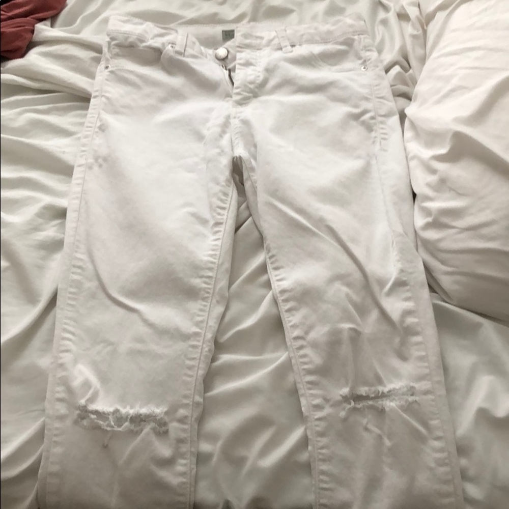 Top shop skinny white jeans
